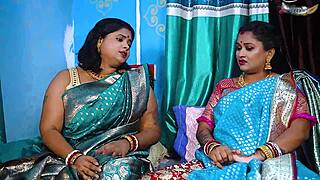 two desi mallu bhabhis fuck servant in hardcore threesome?