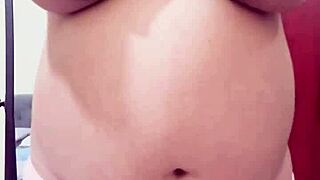 pregnant arab stepmom strips teasing hairy pussy on cam