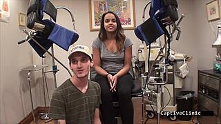 Patient screams in humiliation as tattooed latina nurse sheila daniels showers him in latex hospital fetish