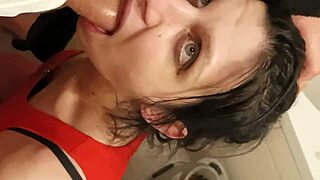 real milf kneels for rough deepthroat swallowing every homemade cumshot load