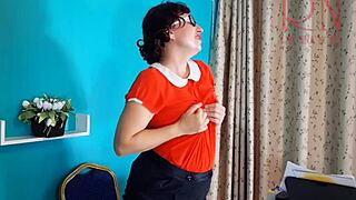 secretary flashes her pussy on hidden office desk camera