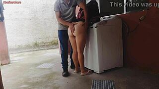 Housewife Pays Tech With Her Ass