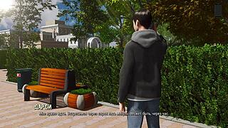 Asian FFM Threesome with Big Tits Slut Getting Rough Cumshots