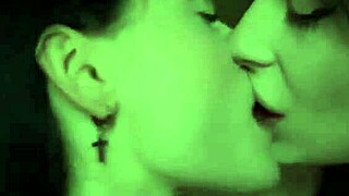 My hot stepsister and I dive into wild lesbian scissoring kissing and pussy licking at the party