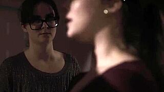 Busty secretary Lena Paul sneaks anal pounding from her boss's husband