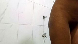 Beautiful indian teen girlfriend strips naked in bath pissing for camera