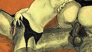 i love this vintage erotic art... so retro and antique!