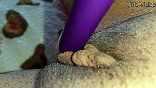 my dripping pussy shakes from vibrator clit orgasm
