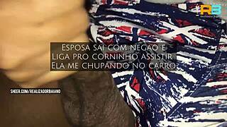 watch slutty wife suck huge black cock call cuckold husband