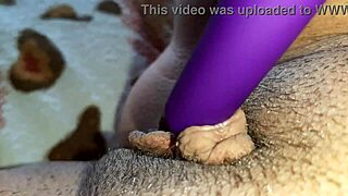 my dripping pussy shakes from vibrator clit orgasm