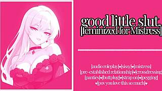 Milf mistress fucks sissy boy with strapon in femdom roleplay