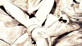 i love this vintage erotic art... so retro and antique!