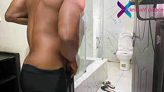 i caught stepdad peeking shower so i squirted on his cock