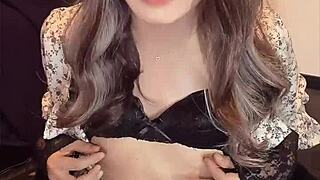 Crossdressed Ladyboy Masturbates in Quiet Ecstasy