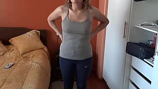 i explode cum deep in beautiful stepmom's fat ass after her hairy pussy masturbation orgasm