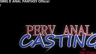 Drunk anal casting slut gapes ass swallows balls deep!