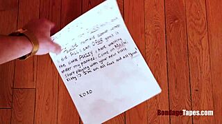 kitty on all fours bound choked gagged for your rough femdom punishment!