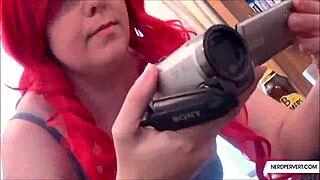 Chubby Blonde Nerd Gives Fat Cock POV Blowjob And Handjob Explosion!