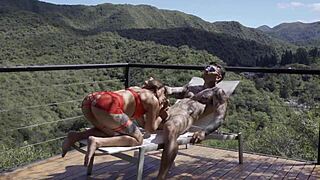 Wife's Steamy Red Lingerie Surprise Seduction