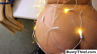 busty milf brianna bourbon bends over for officer cock