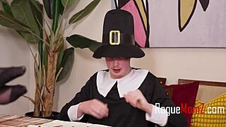 mommy milf joins family 4some fucking tradition on turkey day?