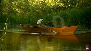 did that cute brunette with small tits really ride him wild on the boat?!