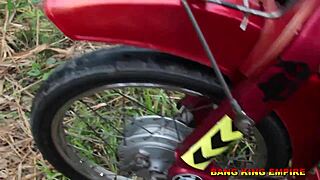 begged black stud to pound bbw ebony after washing hubby's bike