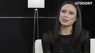 French milf Cassie Del Isla gags on huge cock before tight ass pounding!