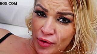 Blonde cherry craves rough anal bbc facial squirt