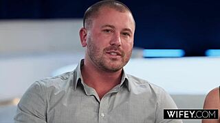 Blonde Hotwife Candice Grips Hubby's Hand on Monster BBC